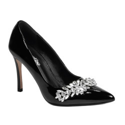 Eleganta damskor 1300 lack svart