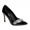 Eleganta damskor 1300 lack svart