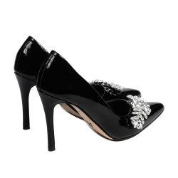 Eleganta damskor 1300 lack svart
