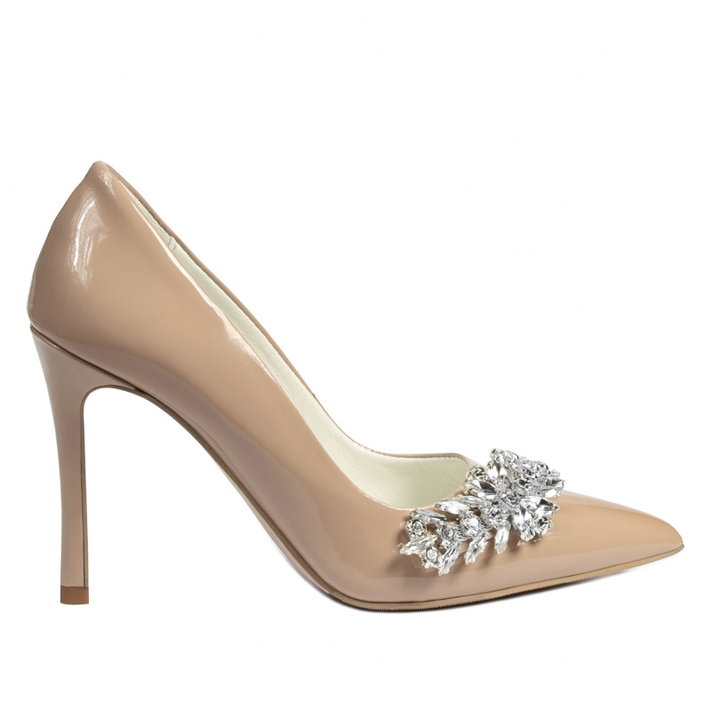 Eleganta damskor 1300 lack kamel