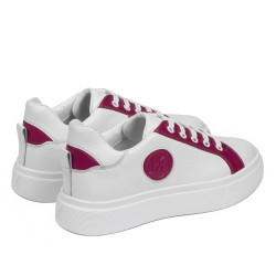 Dam sportskor 6073 vit+fuchsia