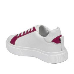 Dam sportskor 6073 vit+fuchsia