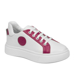 Dam sportskor 6073 vit+fuchsia