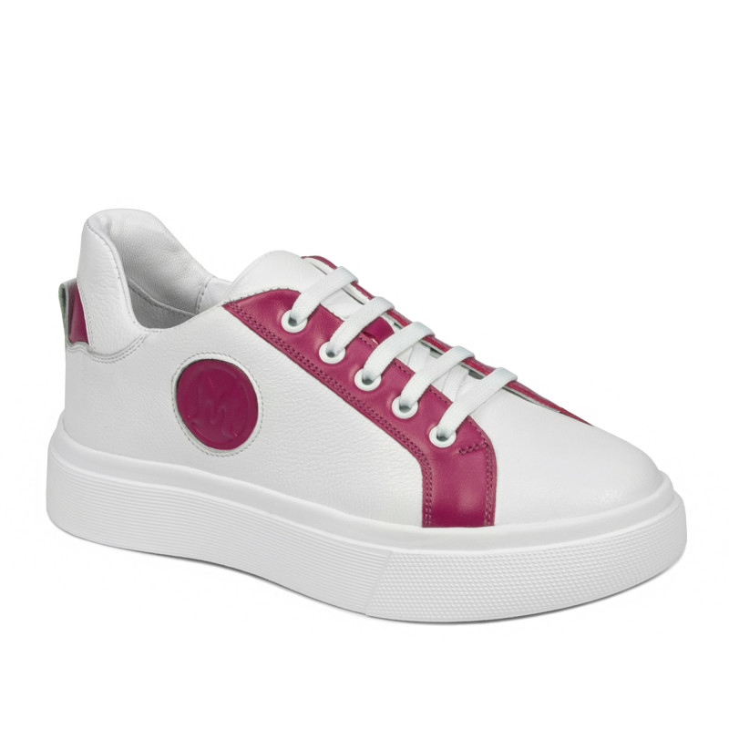 Dam sportskor 6073 vit+fuchsia