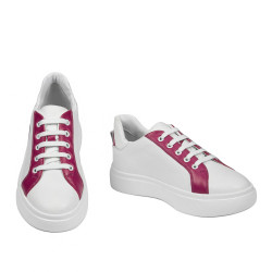 Dam sportskor 6073 vit+fuchsia