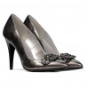 Eleganta damskor 1279 pärlemorsilver