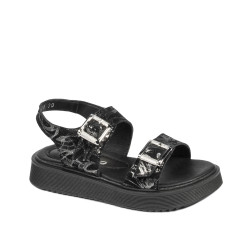 Barnsandaler 529 svart+silver