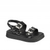 Barnsandaler 529 svart+silver