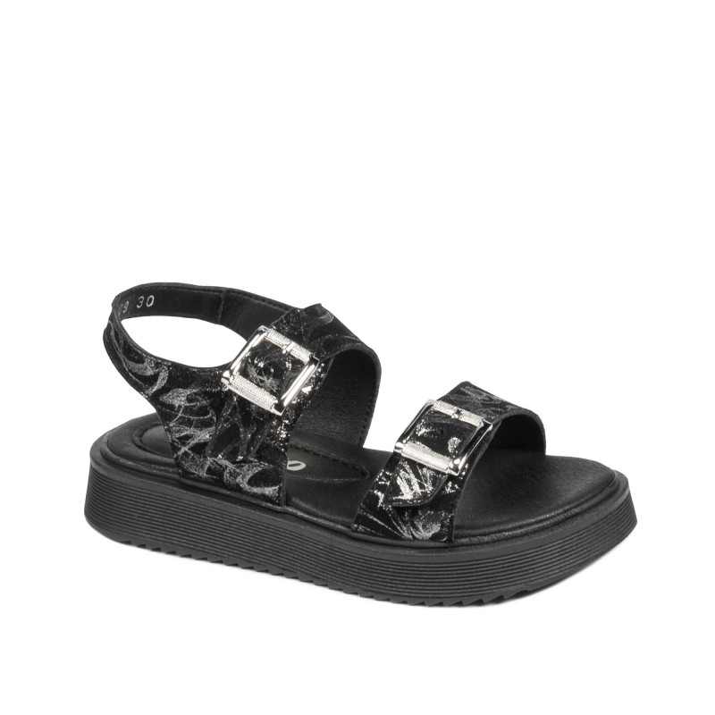 Barnsandaler 529 svart+silver