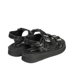 Barnsandaler 529 svart+silver