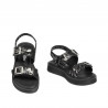 Barnsandaler 529 svart+silver