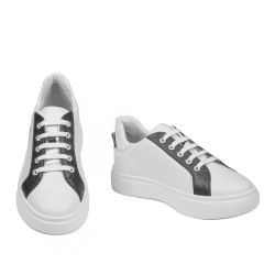 Dam sneakers 6073 vit+grå