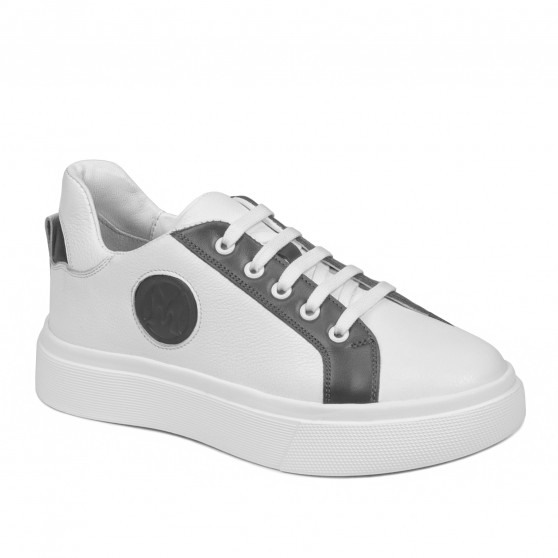 Dam sneakers 6073 vit+grå
