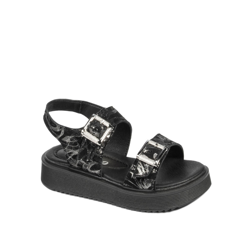 Småbarnssandaler 81c svart+silver