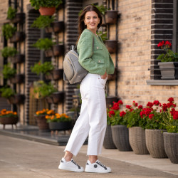 Dam sneakers 6073 vit+grå lifestyle