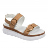 Damsandal 5106 vit+brun