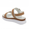 Damsandal 5106 vit+brun