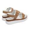 Damsandal 5106 vit+brun