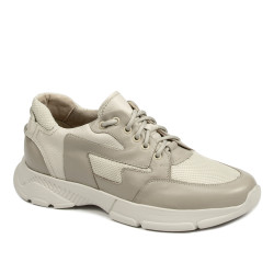 Herrsneakers 966 beige kombinerad