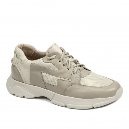 Herrsneakers 966 beige kombinerad