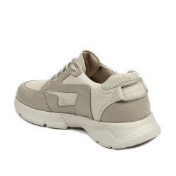 Herrsneakers 966 beige kombinerad
