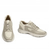 Herrsneakers 966 beige kombinerad