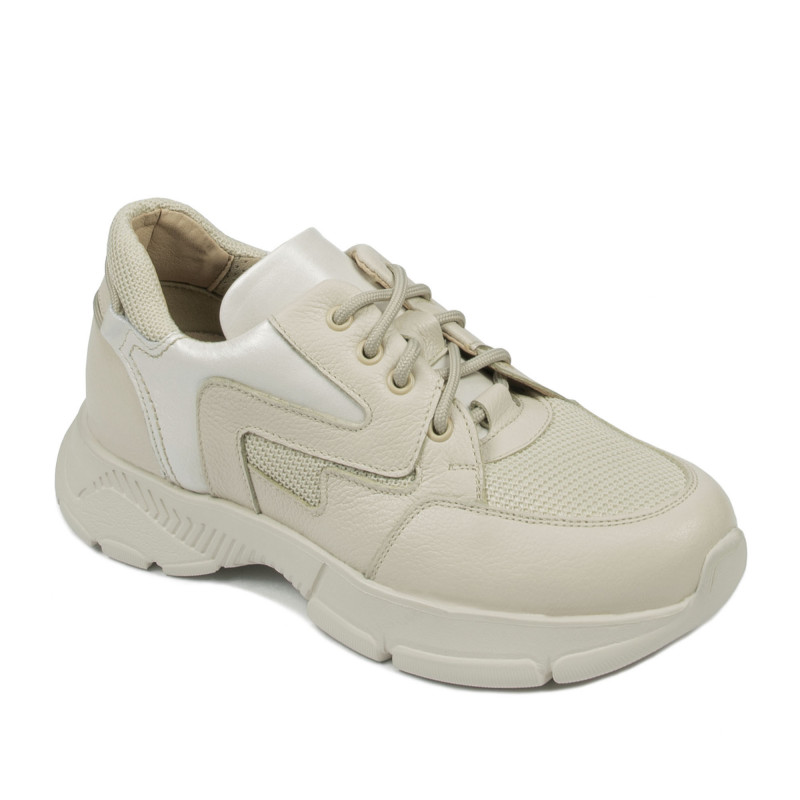 Tonårssneakers 8001 beige kombinerad