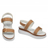 Damsandal 5106 vit+brun