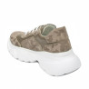 Dam sneakers 6053 cappuccino kombinerad kamouflage