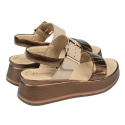 Dammsandaler 5107 koppar kombinerad