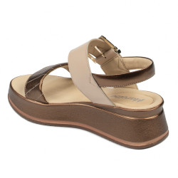 Dammsandaler 5107 koppar kombinerad