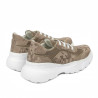 Dam sneakers 6053 cappuccino kombinerad kamouflage