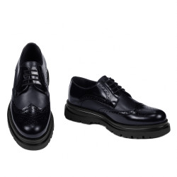 Eleganta herrskor 972 lack indigo kombinerad