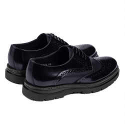 Eleganta herrskor 972 lack indigo kombinerad
