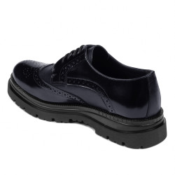 Eleganta herrskor 972 lack indigo kombinerad