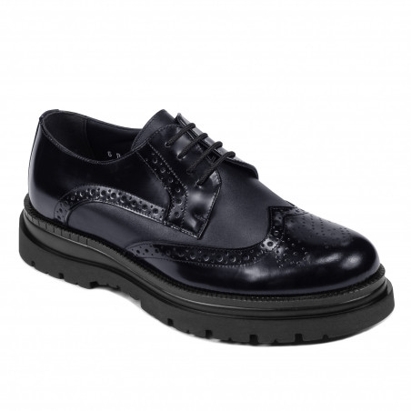 Eleganta herrskor 972 lack indigo kombinerad