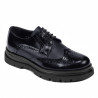Eleganta herrskor 972 lack indigo kombinerad