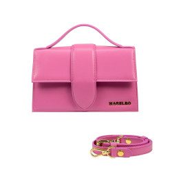 Damhandväska axel 028g rosa fuchsia