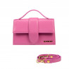 Damhandväska axel 028g rosa fuchsia