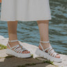Dam sandaler 5110 vit lifestyle
