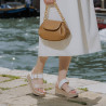 Dam sandaler 5107 beige pärlemor kombinerad