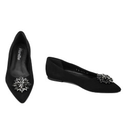 Dam ballerinas 1313 svart velour