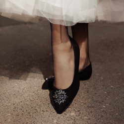 Dam ballerinas 1313 svart velour