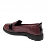 Casual/eleganta damskor 6037 pärlemor röd kombination