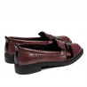 Casual/eleganta damskor 6037 pärlemor röd kombination