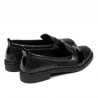 Svarta pärlskimrande kombinerade damskor 6037 casual/elegant