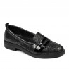 Svarta pärlskimrande kombinerade damskor 6037 casual/elegant