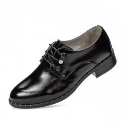 Svarta lackdam-skor 6020 casual