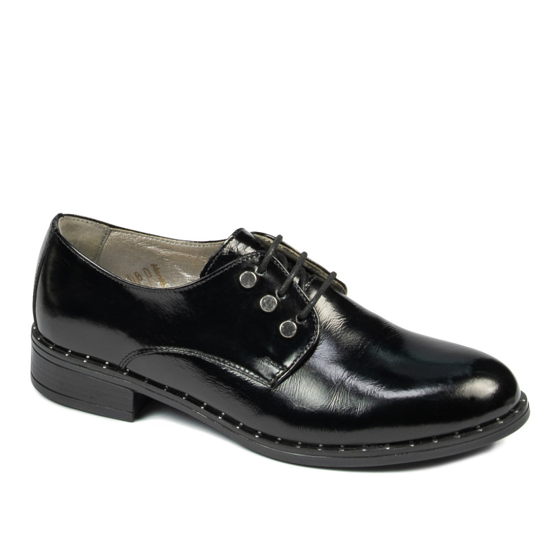 Svarta lackdam-skor 6020 casual