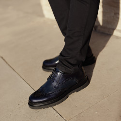 Eleganta herrskor 972 lack indigo kombinerad lifestyle